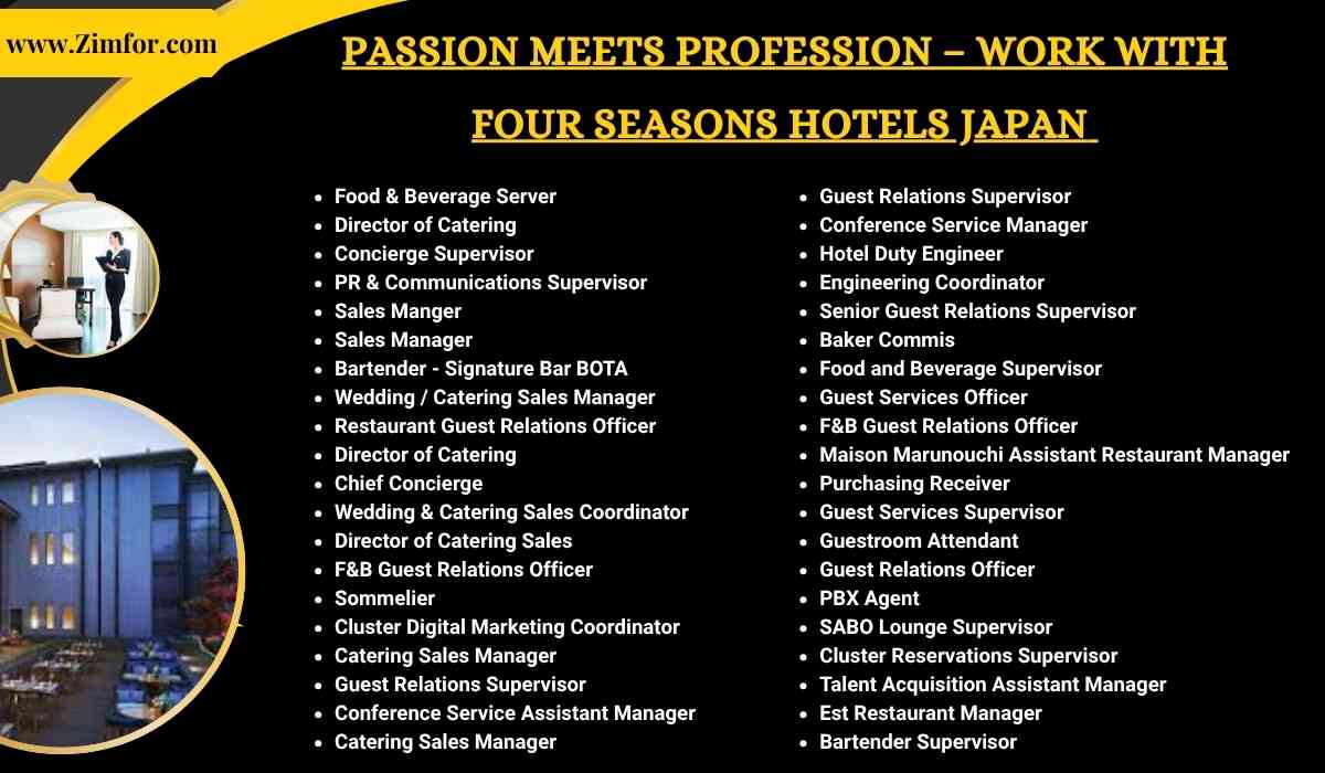 Four Seasons Hotels and Resorts Jobs Japan