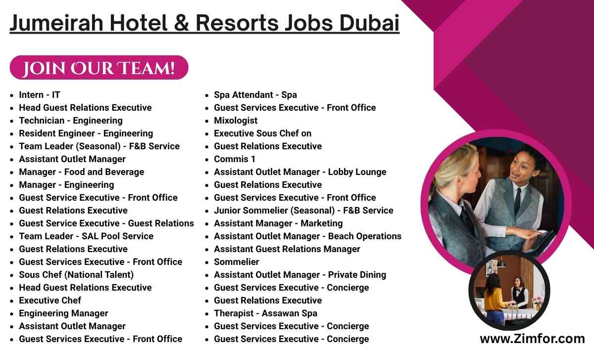 Jumeirah Hotel & Resorts Jobs Dubai