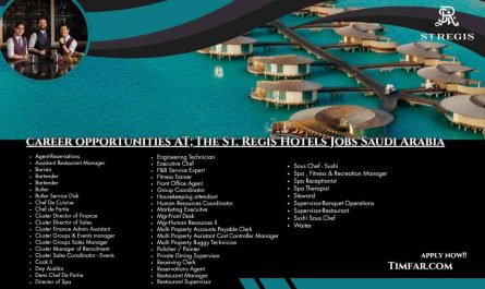 The St. Regis Hotels Jobs Saudi Arabia