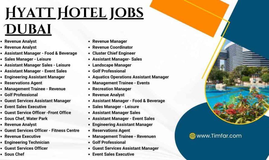 Hyatt Hotel Jobs Dubai