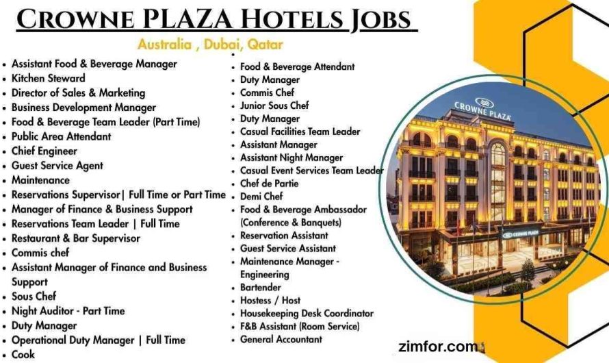 Crowne PLAZA Hotels Jobs Australia , Dubai, Qatar