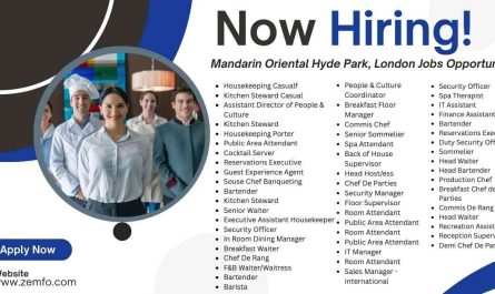 Mandarin Oriental Hyde Park, London Jobs Opportunities