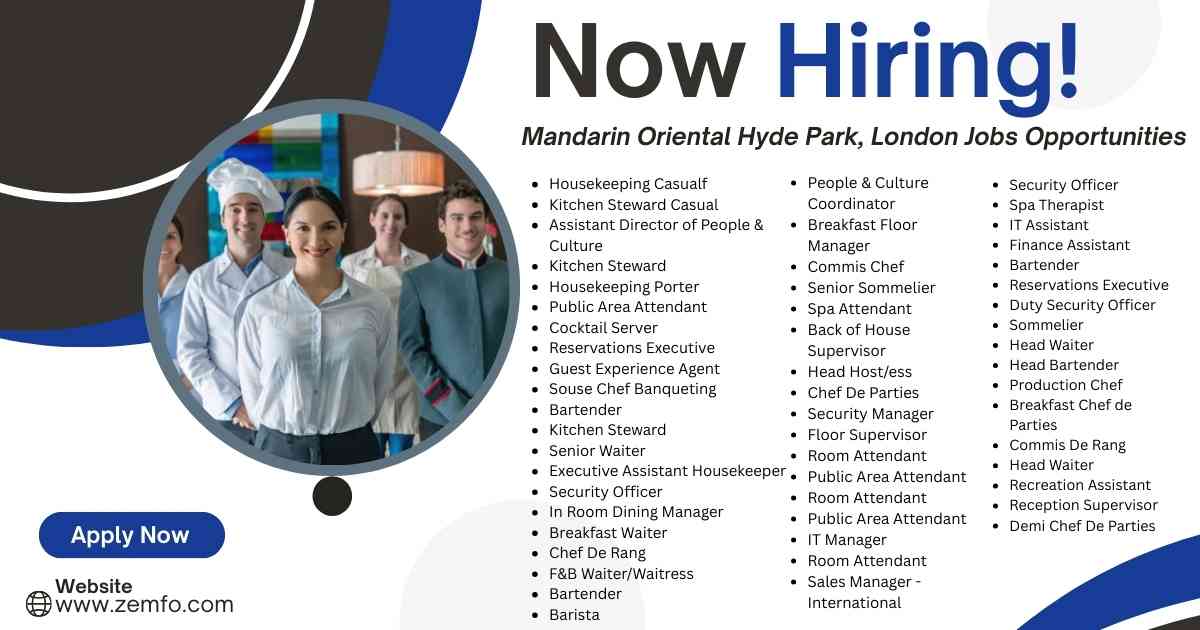 Mandarin Oriental Hyde Park, London Jobs Opportunities