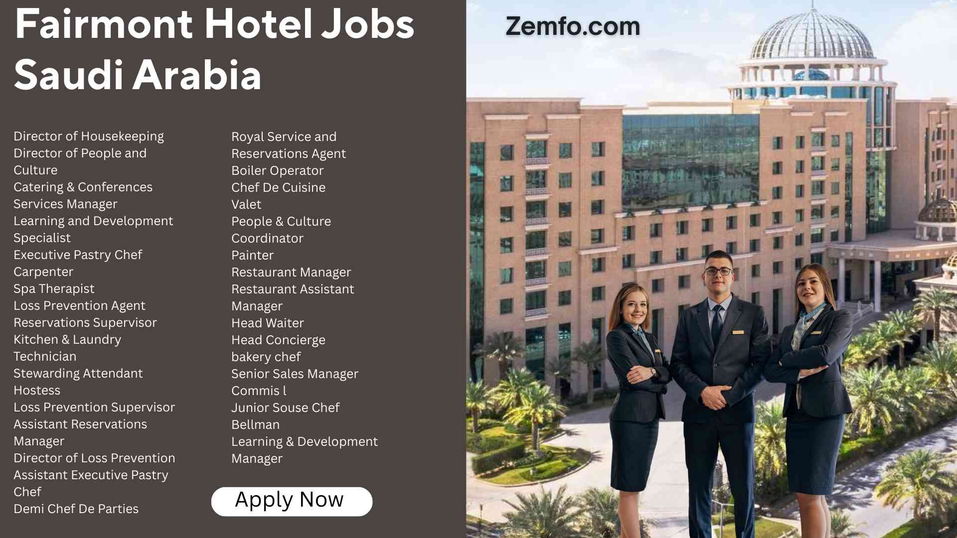Fairmont Hotel Jobs Saudi Arabia