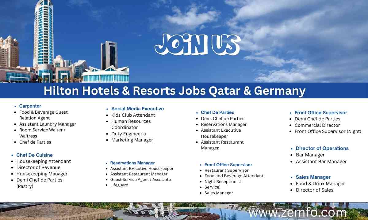 Hilton Hotels & Resorts Jobs Qatar & Germany