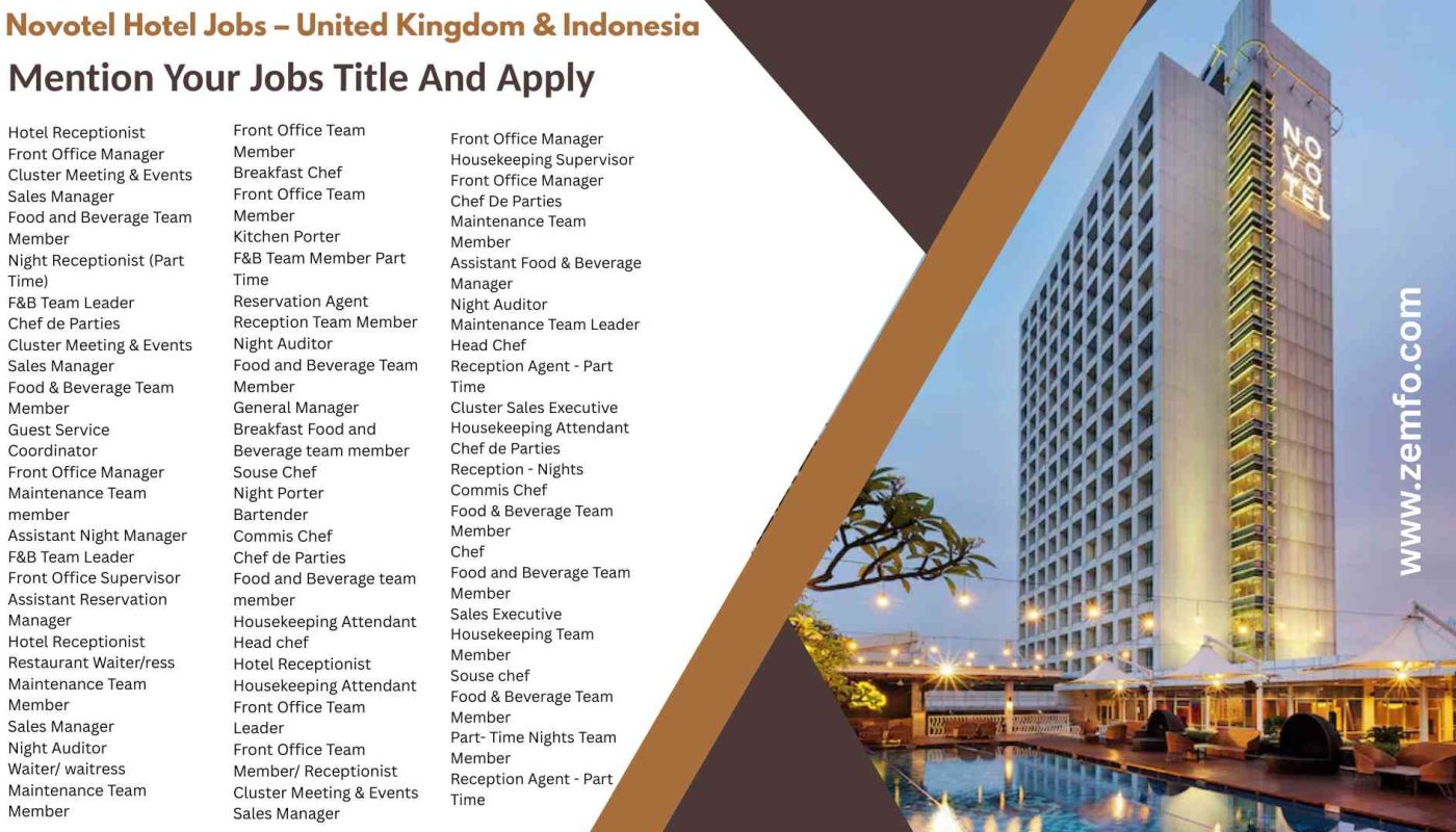 Novotel Hotel Jobs – United Kingdom & Indonesia