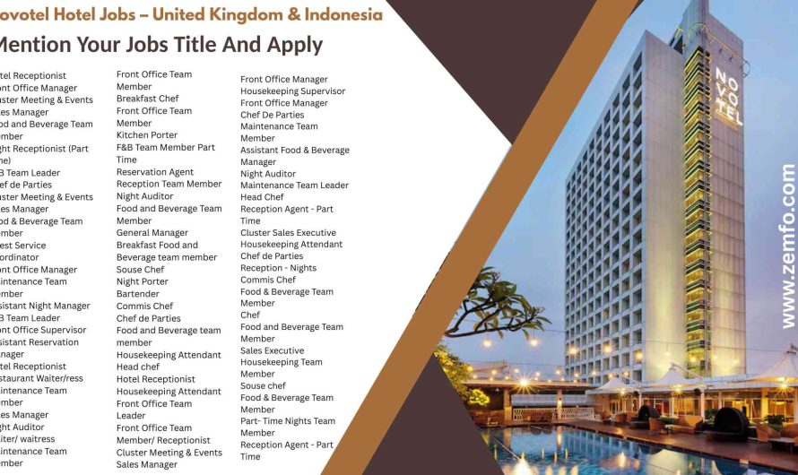 Novotel Hotel Jobs – United Kingdom & Indonesia