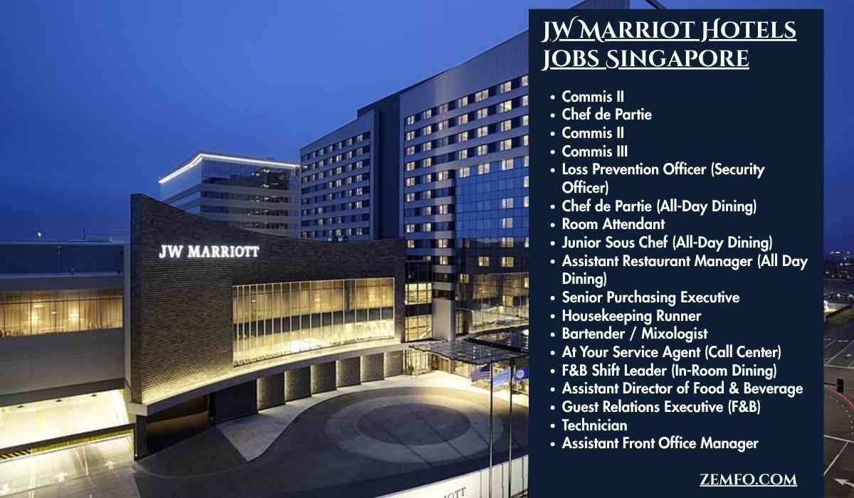 JW Marriott Hotels Jobs Singapore