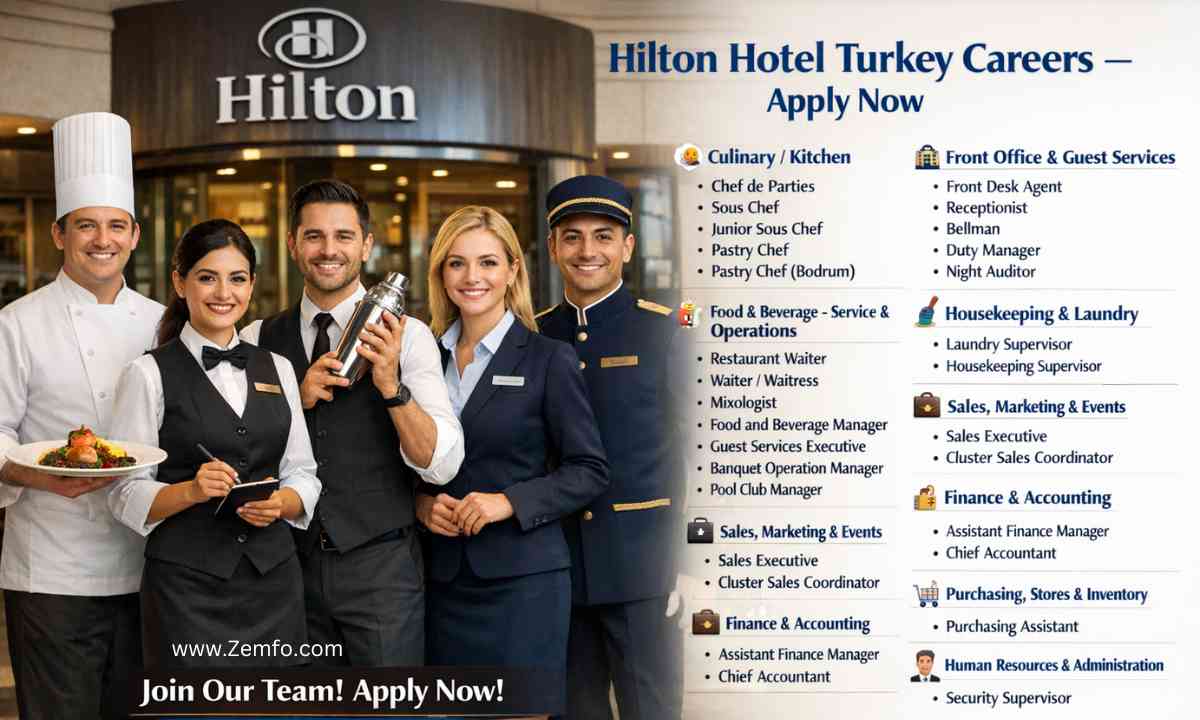 Hilton Hotel Turkey Careers – Apply Now