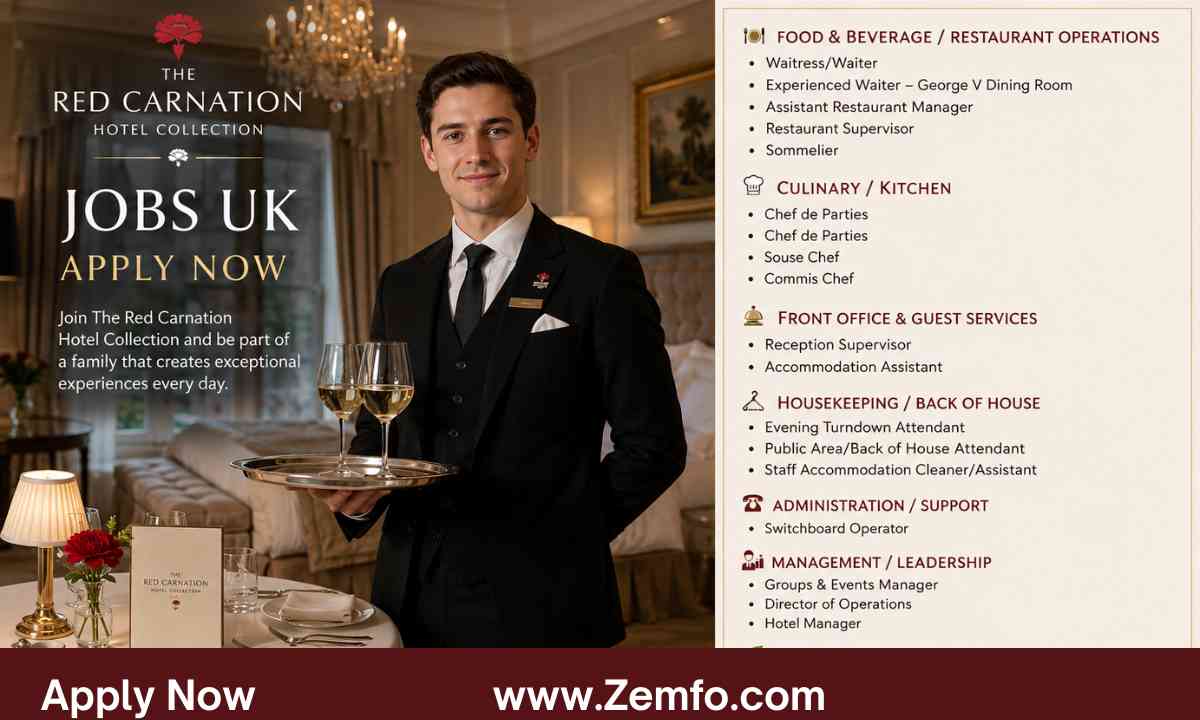 The Red Carnation Hotel Collection Jobs UK – Apply Now
