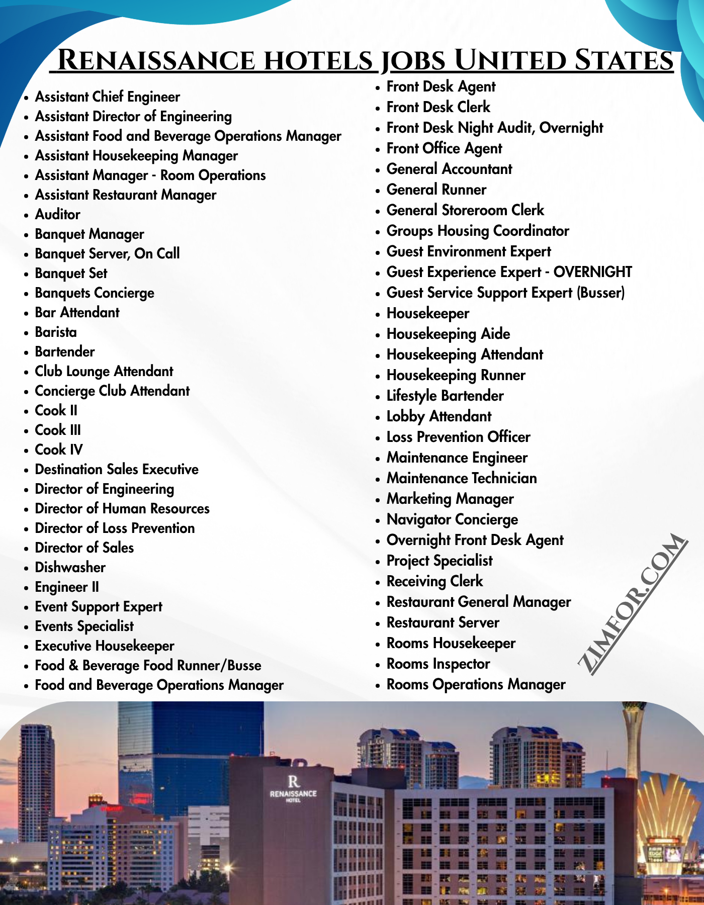  Renaissance hotels jobs United States