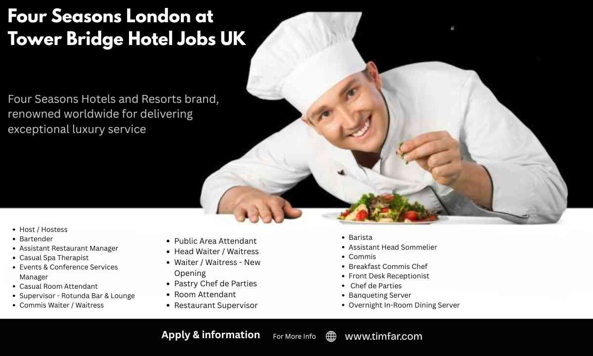 Four Seasons London at Tower Bridge Hotel Jobs UK
