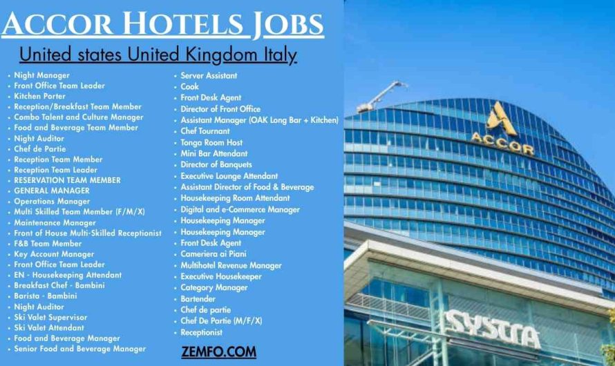 Accor Hotels Jobs United states United Kingdom Italy