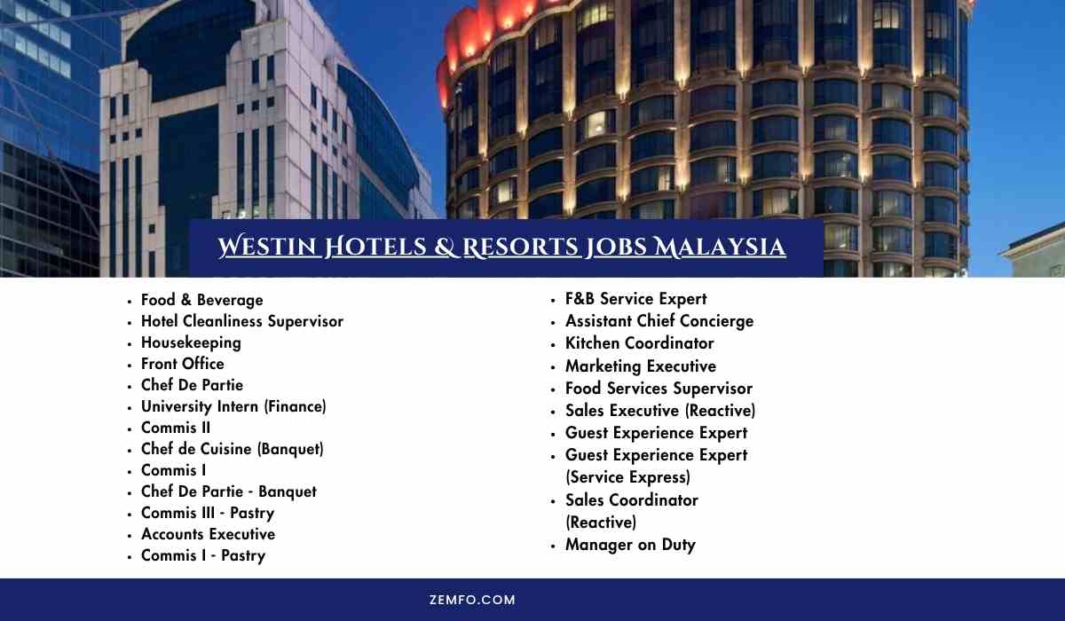 Westin Hotels & Resorts Jobs Malaysia