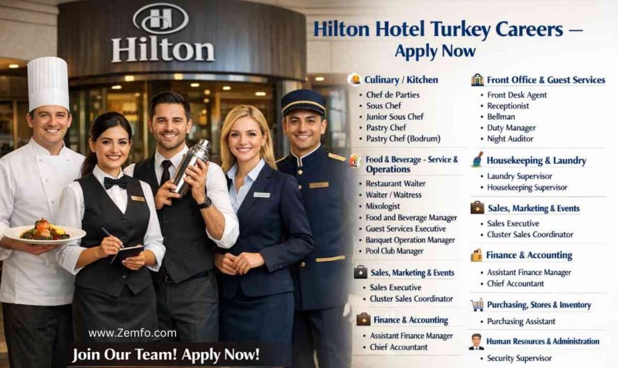 Hilton Hotel Turkey Careers – Apply Now
