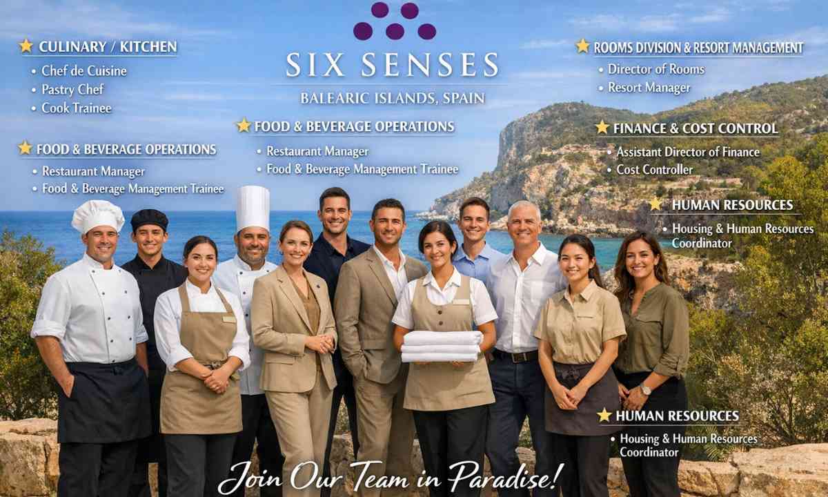 Six Senses Hotel Jobs Balearic Islands Spain